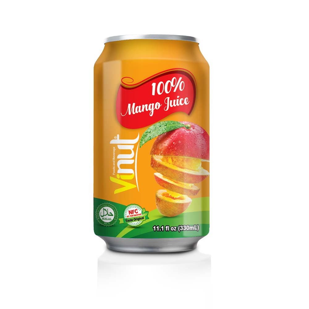 VINUT 100% сок манга, банка 11.1 fl oz (330 мл)