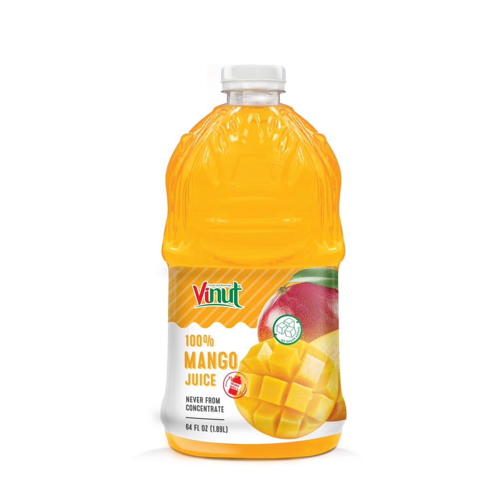 VINUT 100% Мангавы сок, Не з канцэнтрату, ПЭТ-бутэлька, 64 fl oz 1.89 L