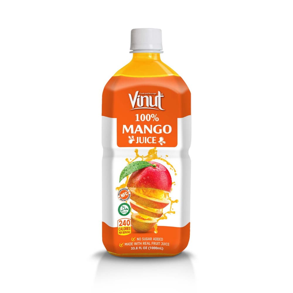 VINUT 100% Сок манга, Без дадання цукру, 33.8 fl oz (1,000 mL) ПЭТ бутэлька
