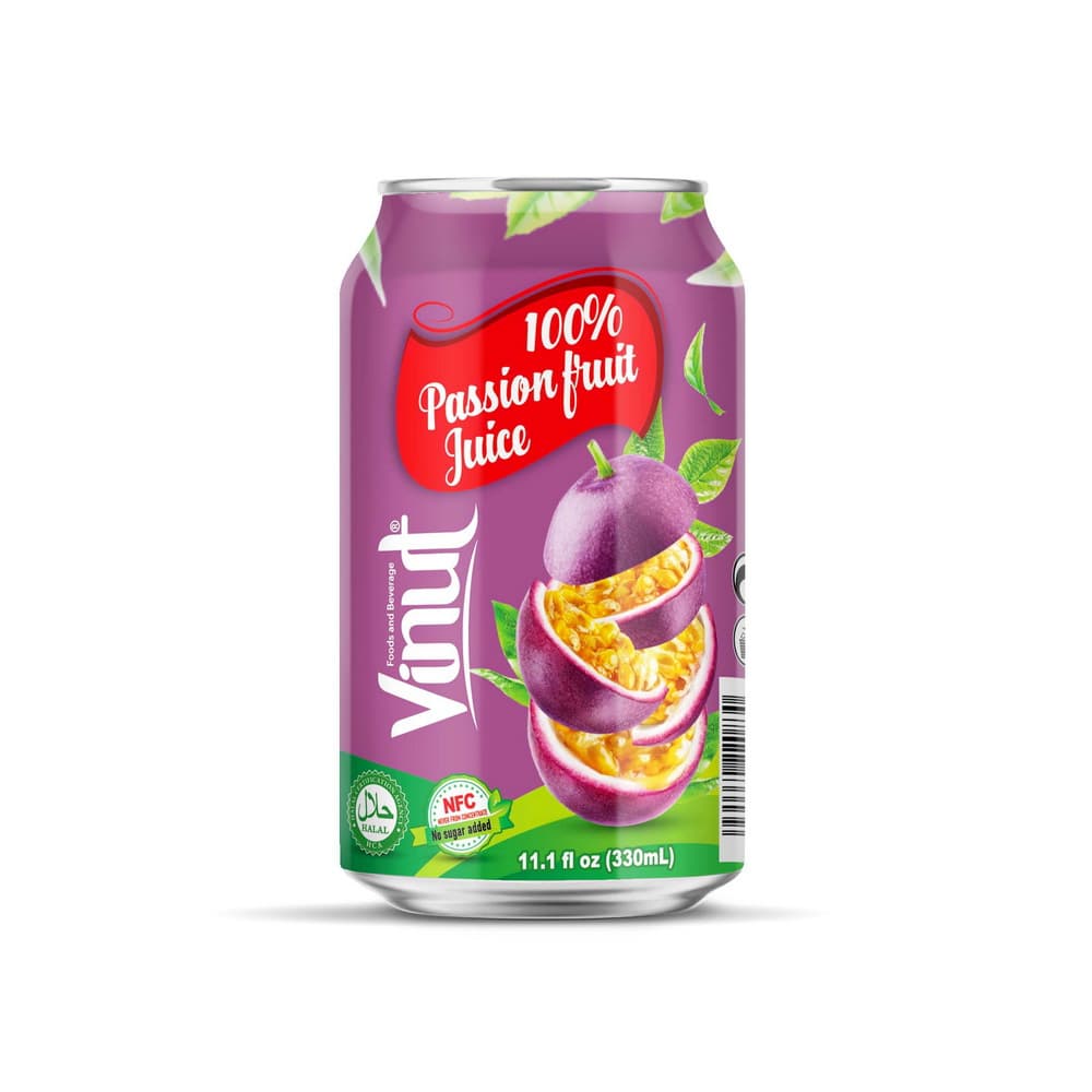 VINUT Сок 100% маракуі, не з канцэнтрату, без дадання цукру, банка, 11.1 fl oz 330 мл