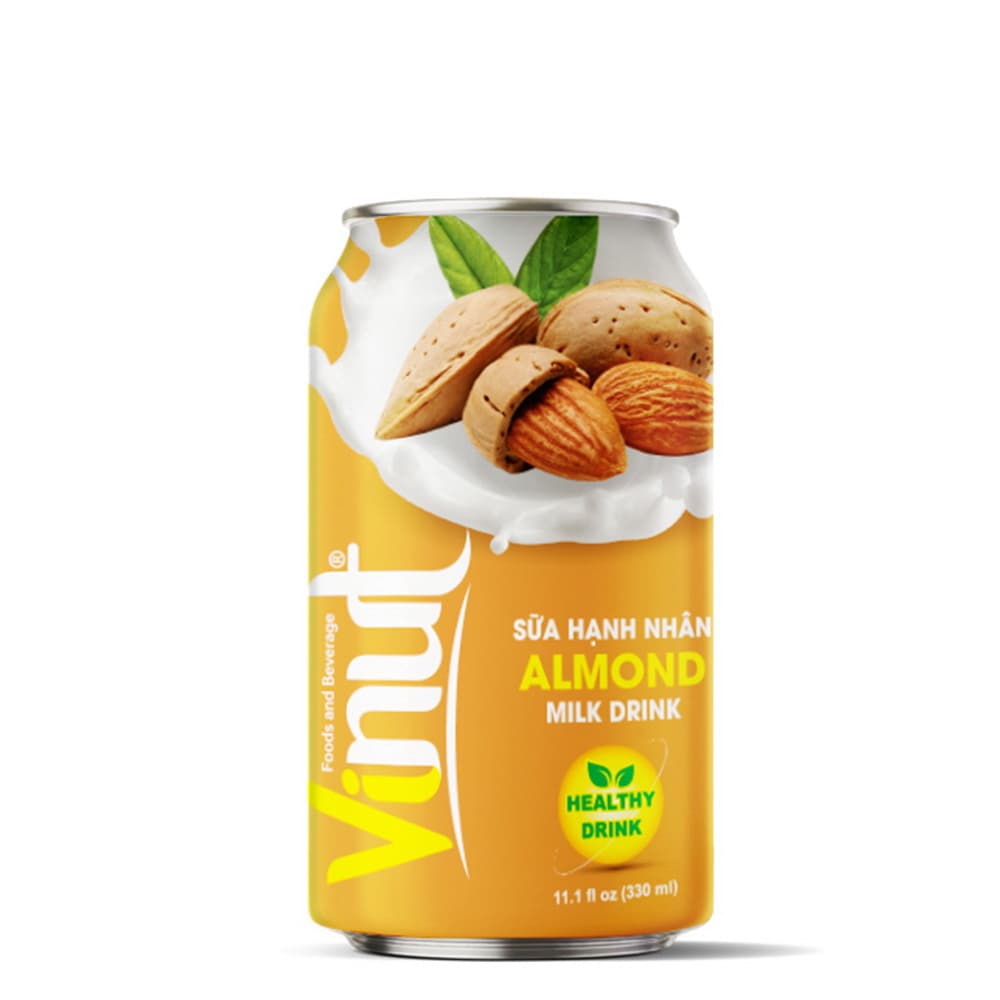 VINUT Міндальны малочны напой, здаровы напой, банка, 11.1 fl oz (330 мл)