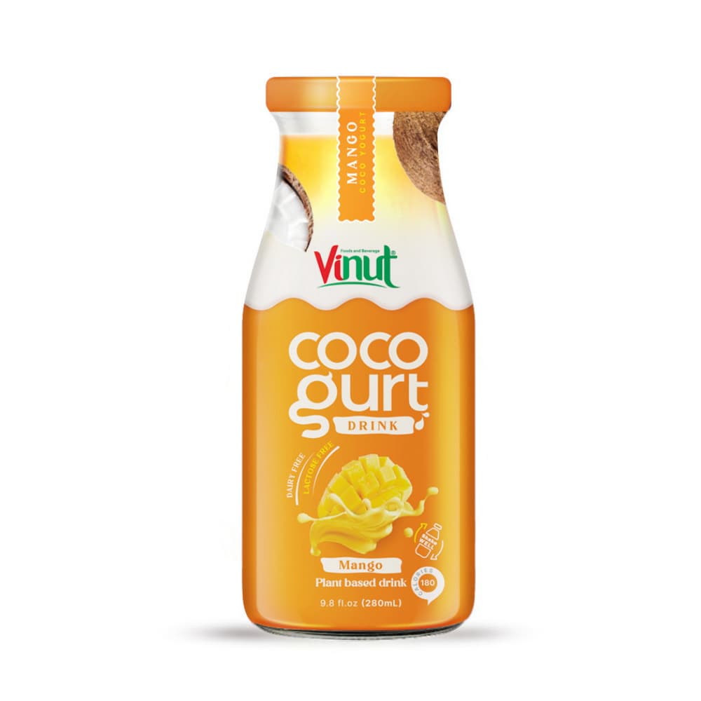 VINUT Напітак какогурт Манга, Шкляная бутэлька, 280 мл (9.8 fl oz)