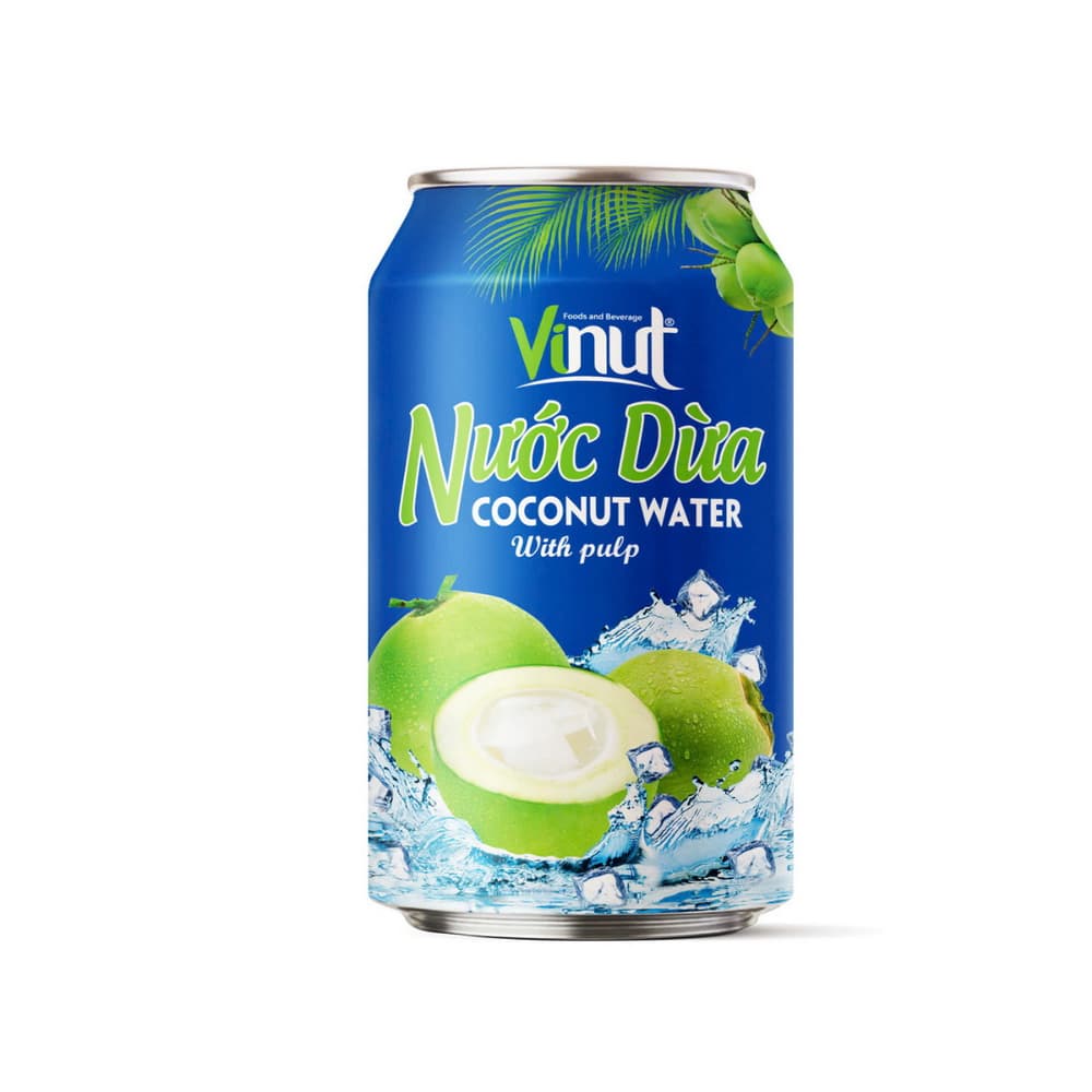 VINUT Какосавая вада з мякаццю, банка, 11.1 fl oz 330 мл