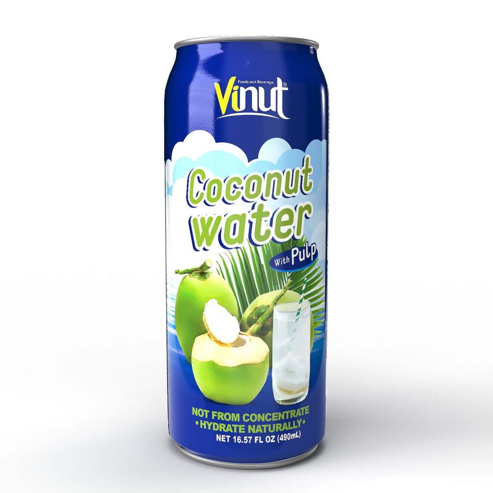 VINUT Какосавая Вада з Мякаццю, Банка, 16.57 fl oz 490 мл