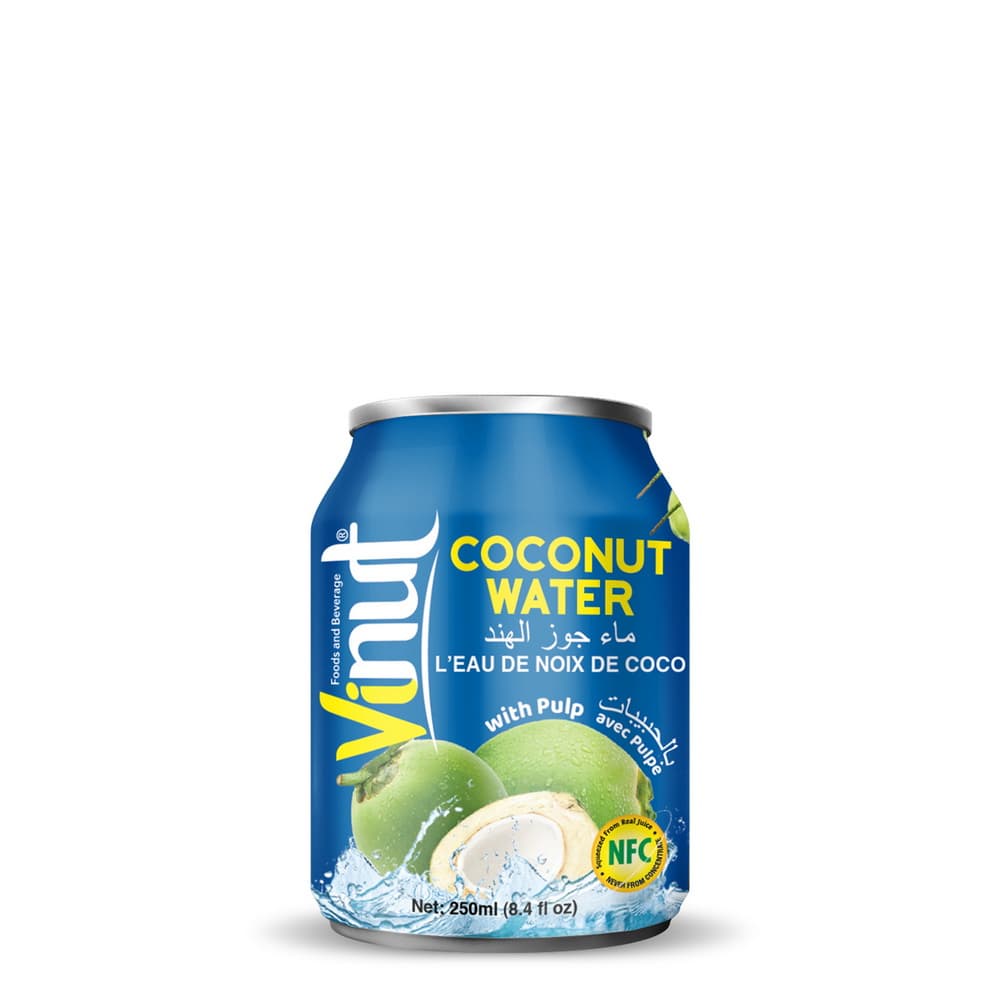 VINUT Какосавая вада з мякаццю, NFC, у бляшанцы, 8.45 fl oz 250 мл