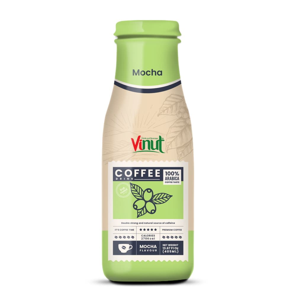 VINUT Кававы напой 100% Арабіка, Смак Мока, Бутэлька, 13.87 fl oz 405 mL