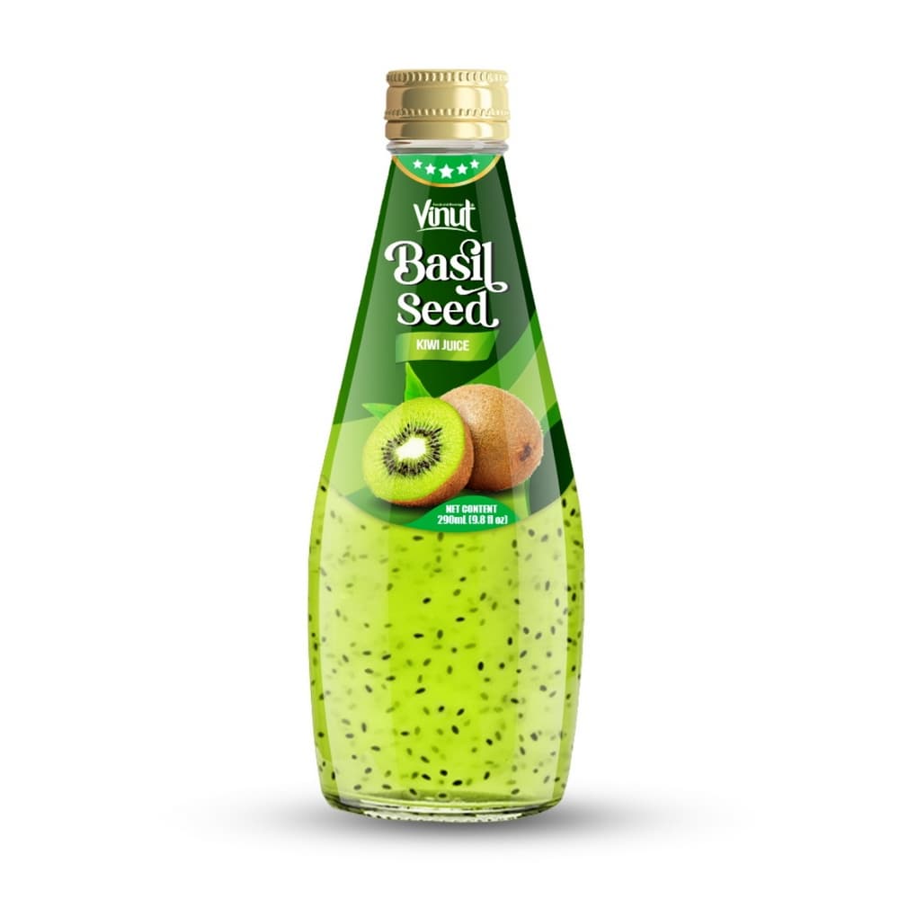 VINUT Сок ківі з насеннем базіліка, у шкляной бутэльцы, 9.8 fl oz (290 mL)