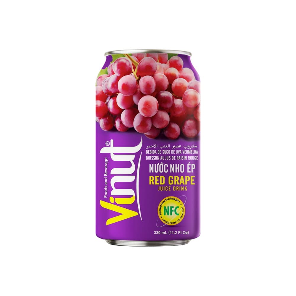 VINUT Red Grape Juice Drink, 11.1 fl oz (330 mL) Can